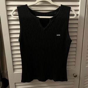 Guess black knit tank top